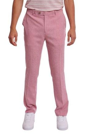 Paisley & Gray Downing Slim Flat Front Crosshatch Dress Pants in Pink Melange at Nordstrom Rack, Size 36 X 32