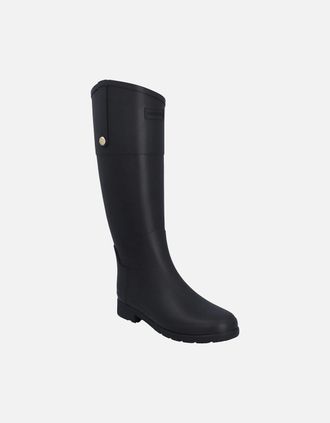 Hunter Womens Hunter Refined Riding Boot Rubber Womens Black Wellington Boots - Size: UK 7 / eu 40/41 / us 9
