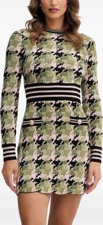 Silvian Heach Abito midi con motivo geometrico - Verde