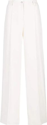 Pinko Pureza Broek - Dames - Wijde Broeken - Wit - XS - Broeken