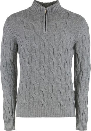 Moorer Maglione Fedro-CWS con zip - Grigio