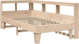 vidaXL Cama Con Estanter&iacute;a Sin Colch&oacute;n Madera Maciza De Pino 100x200cm Vidaxl