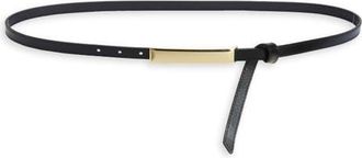 Nordstrom Tie Waist Leather Belt in Black at Nordstrom, Size Large