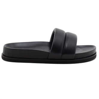 Closed Womens Leather Slippers In Black