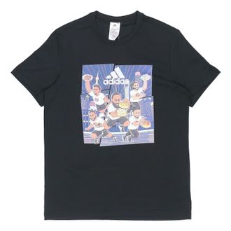 adidas SHANGHAI TEE Basketball Sports Short Sleeve Black GE1058