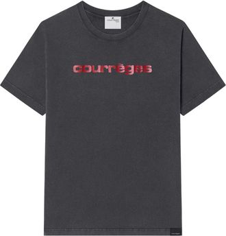 Courr&egrave;ges Crew Neck Grey T-Shirt
