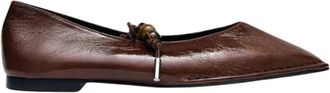 Alohas Alohas, Schoenen, Dames, Bruin, 39 EU, Leer, Sway Beads Ballerina Flats
