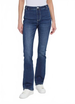 Lyss&eacute; Estelle Everyday Flare Jeans In Dark Midwash