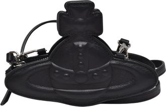 Vivienne Westwood Smooth Nano Orb Crossbody Tas - Heren - Schoudertassen - Zwart - ONE Size - Leer - Tassen