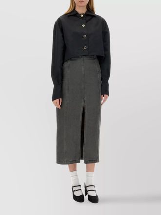 Patou jacket cropped length gold buttons