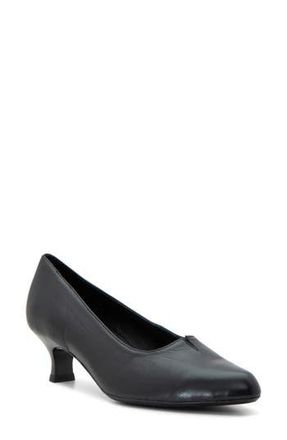 Ara Kit Kitten Heel Pump in Black Leather at Nordstrom Rack, Size 10