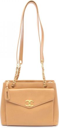 Chanel Brown Leather Tote Bag (Pre-Owned)