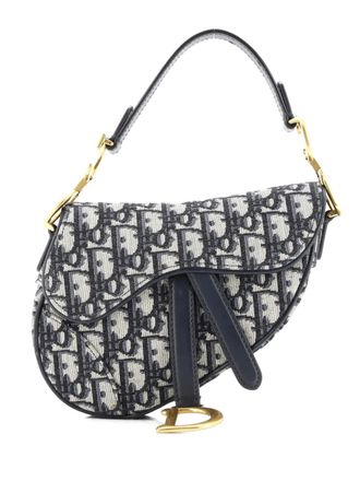 Dior Saddle Handbag Oblique Canvas Mini shoulder bag - Blauw