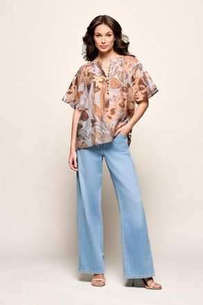 Mart Visser Felia Print Blouse Lichtblauw / Zand