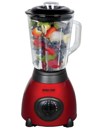 Better Chef 500-Watt Red Glass Jar Blender