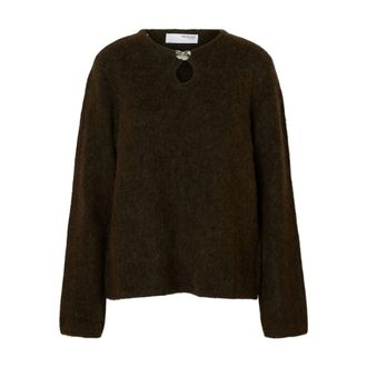 Selected Dames, Truien, Bruin, Maat: XL Wol