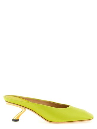 Ferragamo Yellow Slip On Pumps