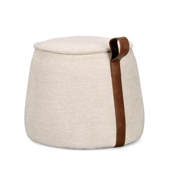 Decorspace Pouf anila Struttura In Mdf Rivestimento In Poliestere Per Interno -grigio Chiaro