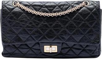 Chanel Pre-owned Double Flap Shoulder Bag - Dames - Vintage Schoudertas - Zwart - ONE Size - Leer - Vintage