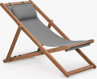 Sklum Set Di 2 Amache Pieghevoli In Legno Con Cuscino Kardis Sklum
