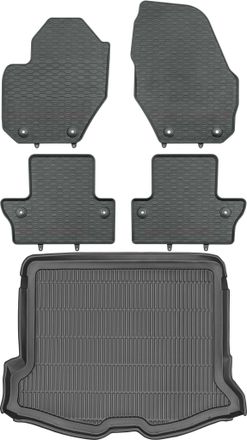 OEM Volvo V60 Ii Kombi A Partir De 2011 Set - Alfombrillas De Goma Para Coche + Alfombrilla Para Maletero