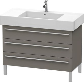 Duravit Duravit X-large Mueble De Pared 6554, 3 Cajones, 1000mm Para Vero 032910 (sin Lijar), Color (frente/cuerpo): Flanela Gris Seda Lacado Mate - Xl6554090