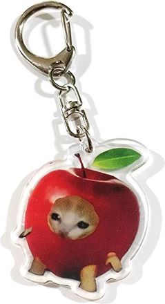 Generic NEW 2024 Funny Keychain Portable Acrylic Happy Small Car Key Chains Chain Accessories Bag Head Food Phone Mobile