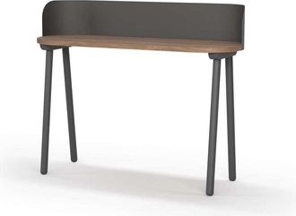 HERDASA Herdasa - Mesa Estudio Mod-634 Acabado En Color Nogal/grafito, 40 X 120 X 95 Cm (fondo X Ancho X Alto)