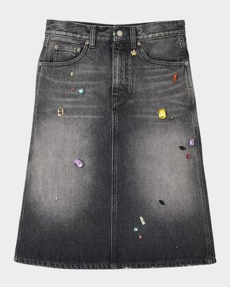 Marc Jacobs The Rip And Repair Straight Jean Skirt from