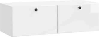 vidaXL Mueble De Tv De Pared 98 X 41 X 30 Cm Blanco Brillante Vidaxl