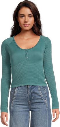 Free People Movement Bail Out Long Sleeve Layer Womens Clothing Midnight Jade : MD-LG (Womens 8-12), Elastane/Nylon