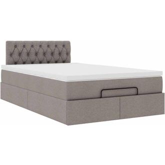 vidaXL Estructura De Cama Otomana Colch&oacute;n Tela Topo 120x190 Cm Vidaxl