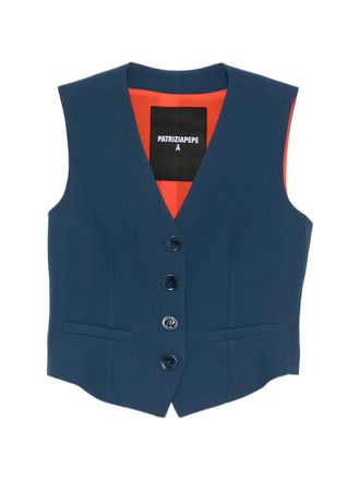 Patrizia Pepe Twill Tailored Vest