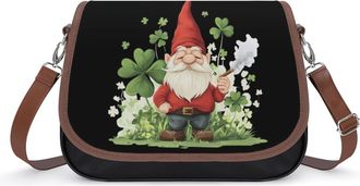 Generic St. Patricks Day Gnome Small Womens Crossbody Bags Shoulder Handbag with Adjustable Strap for Travel