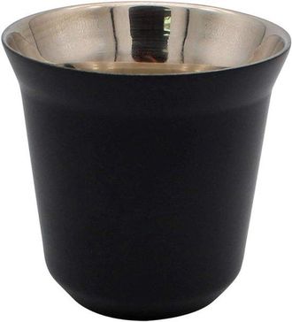 OEM Taza De Caf&eacute;/espresso De Acero Inoxidable, Doble Pared, Aislante, Taza T&eacute;rmica Para C&aacute;psulas De Caf&eacute;, Color Negro