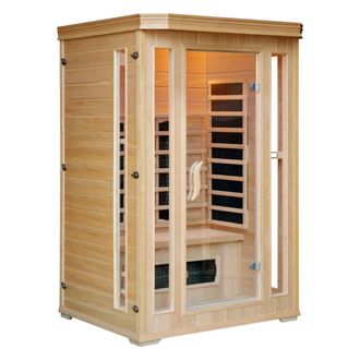 Concept Usine Sauna de infrarrojos de 2 plazas en madera con cromoterapia