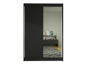 Mirjan24 Mobilier1 - Armario Closico 147, Negro, 200x120x58cm, Puertas De Armario: Correderas, N&uacute;mero De Estantes: 0