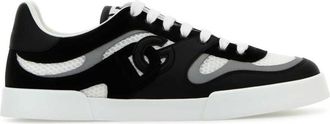Dolce & Gabbana White Black Logo Sneakers