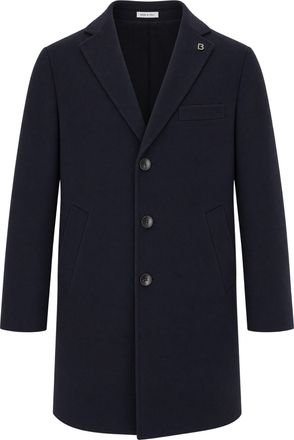Breras Milano Blue Wool-Blend Coat