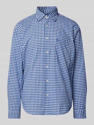 Marc O'Polo Regular Fit Freizeithemd aus reiner Bio-Baumwolle mit Karomuster in Blau, Größe XXXL