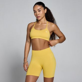 MyProtein Sujetador deportivo sin costuras con tirantes cruzados Lift para mujer de MP - Amber glow - XS