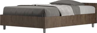 ITYhome Ityhome - Letto Una Piazza E Mezza - Nuamo - Tipologia Letto: Senza Rete - Colore: Noce - Dimensione Rete: 120x190