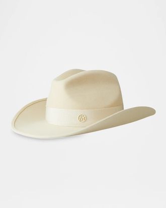 Maison Michel Austin Wool Felt Cowboy Hat