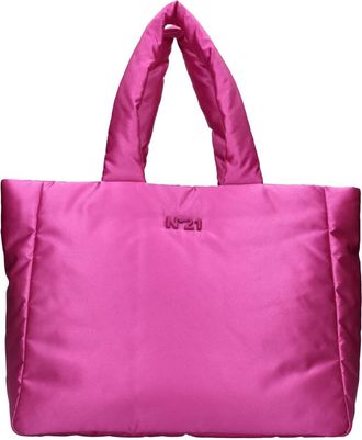 N&deg;21 Tassen.. Fuchsia - Dames - Shoppers - Roze - ONE Size - Satijn - Tassen
