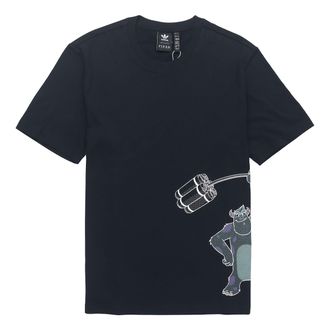 adidas originals x PIXAR Crossover Logo Printing Round Neck Short Sleeve Black HD9083