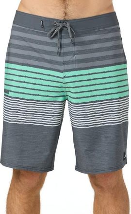 O'Neill Hyperfreak Heat Stripe Swim Trunks in Dark Shadow at Nordstrom, Size 36