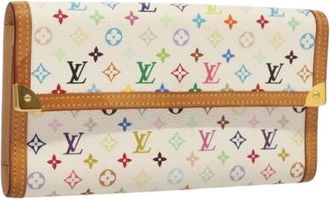 Louis Vuitton Pre-owned Wallets, female, Multicolor, Size: ONE SIZE Pre-owned Canvas Wallet