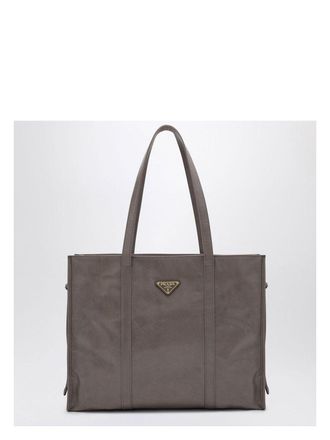 ハンドバッグ PRADA LIGHT GREY LEATHER HANDBAG Prada Light Gray Leather Handbag Grey ref.1726144 - Joli Closet