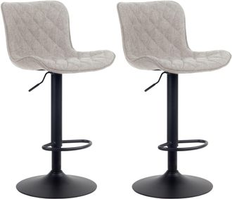 Clp Clp - Set De 2 Taburetes De Bar Emma Gris Topo Tela