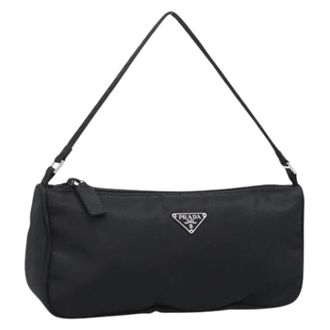 Prada Pre-owned Vintage Accessory Pouch - Dames - Vintage Schoudertas - Zwart - ONE Size - Nylon - Vintage